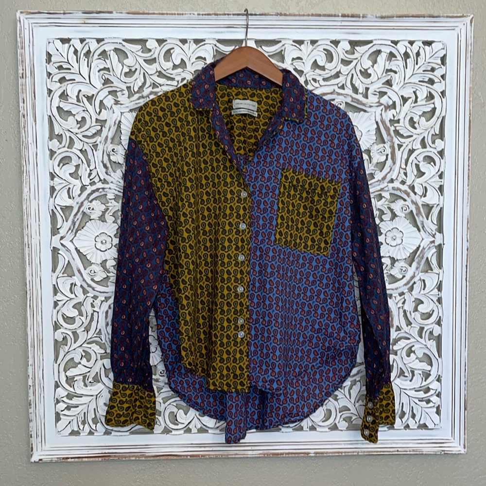 Urban Outfitters paisley button down XS oversized - Picture 2 of 5